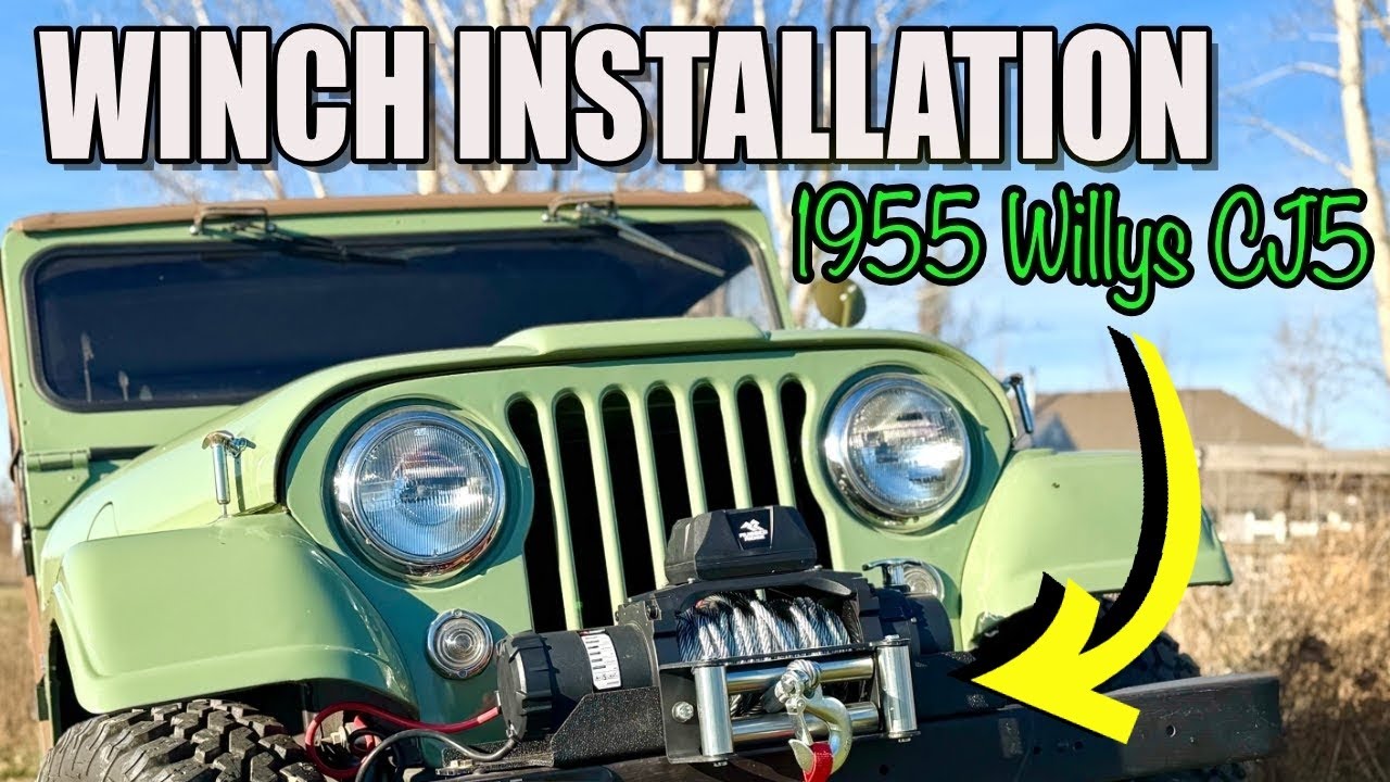 Установка лебедки на мой джип CJ5 1955 года выпуска #jeeplife