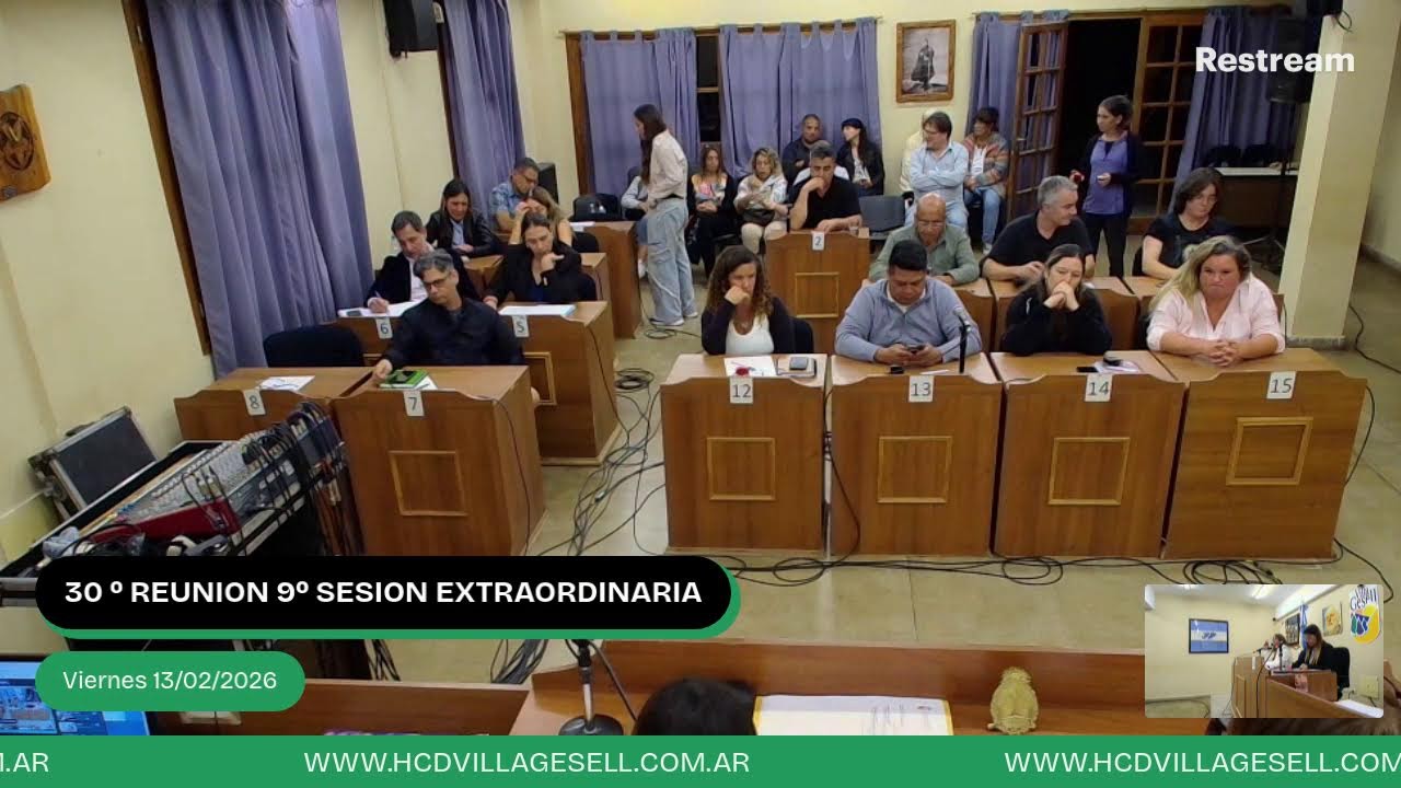 30º REUNION 9º SESION EXTRAORDINARIA 13 DE FEBRERO 19 HORAS