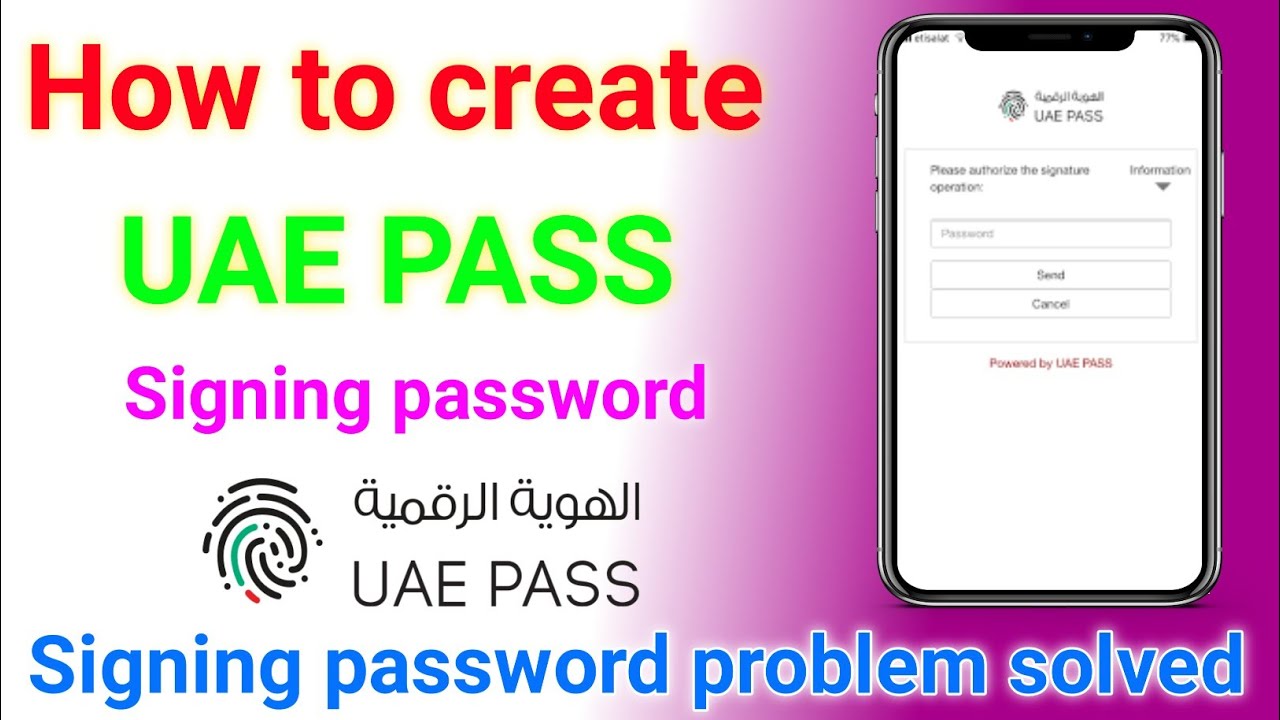 UAE PASS mai password kaise banaye | UAE pass signing password problem solved 2024