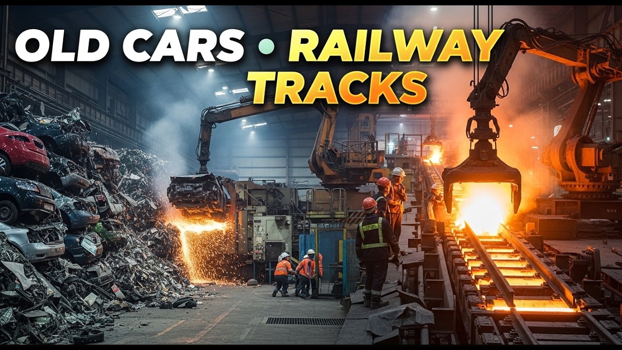 How Millions of Old Cars Are Recycled Into Railway Tracks 🚗➡️🛤️ | AI Explained