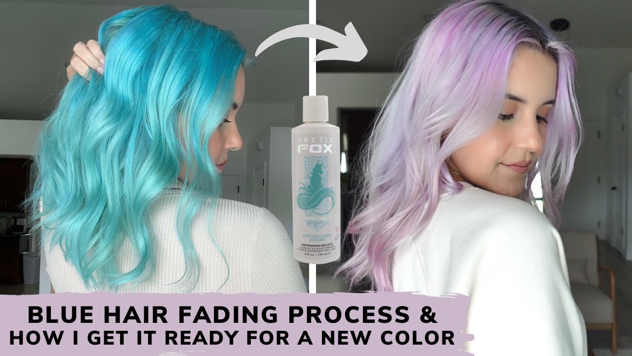 Blue hair fading process & how I get it ready for a new color!