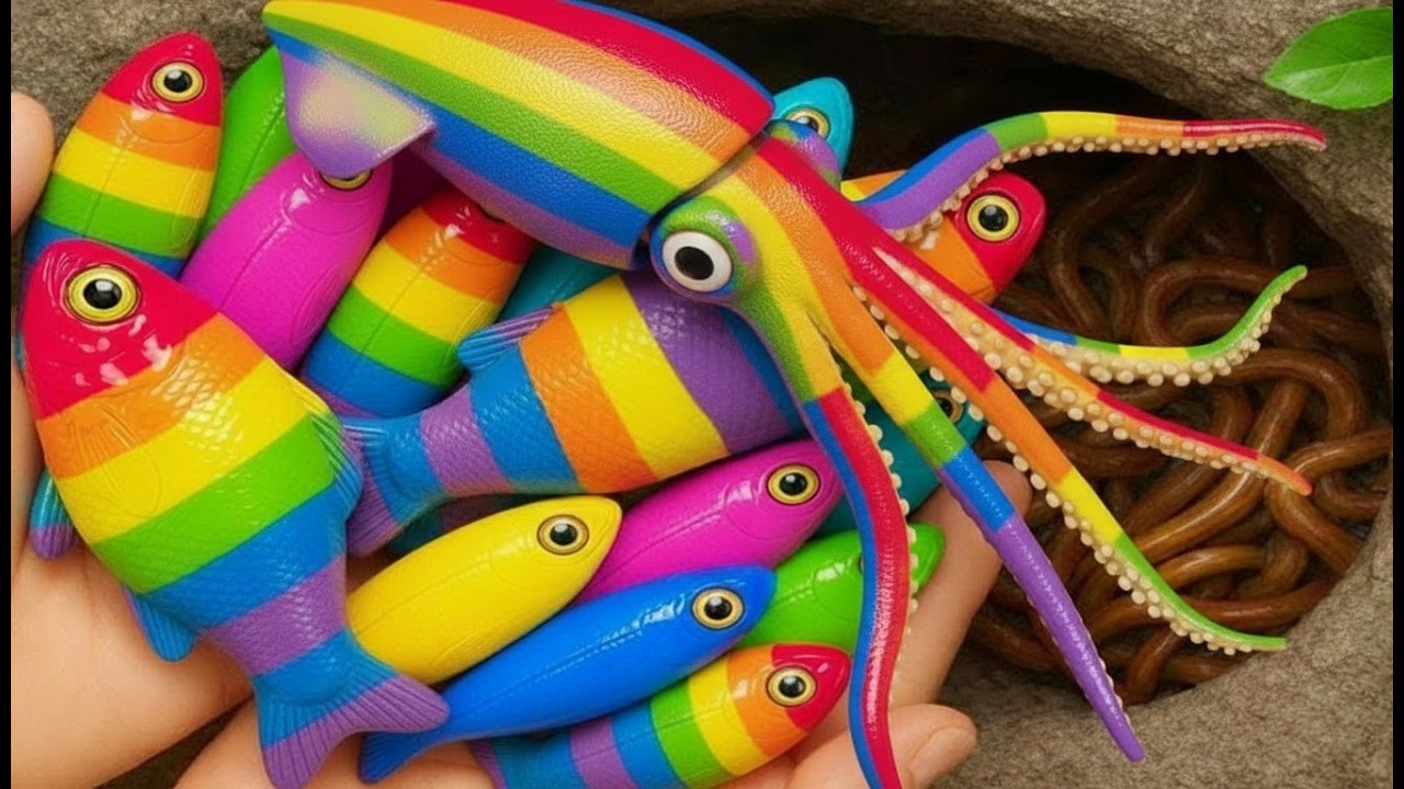 Catch Beautiful Aquarium Fish in Giant Colorful Egg, Baby Turtle, Molly Fish, Pencil Fish, Eel, Carp