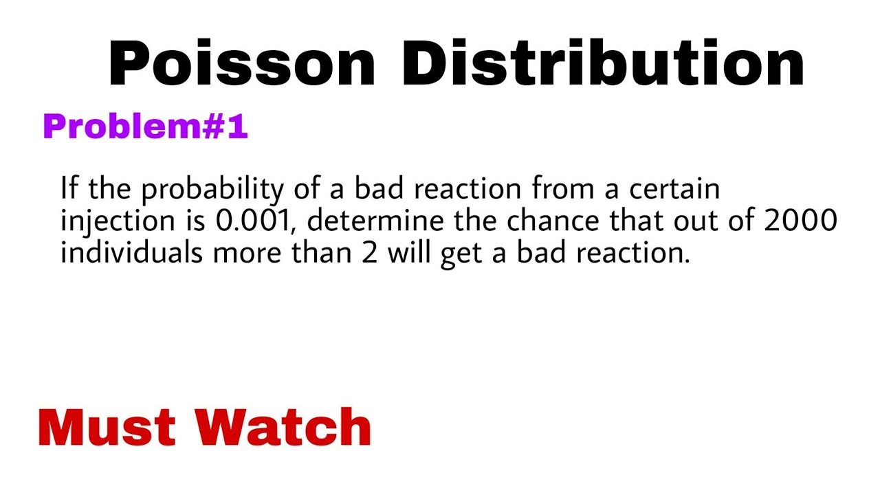 2. Poisson Distribution | Concept and Problem#1