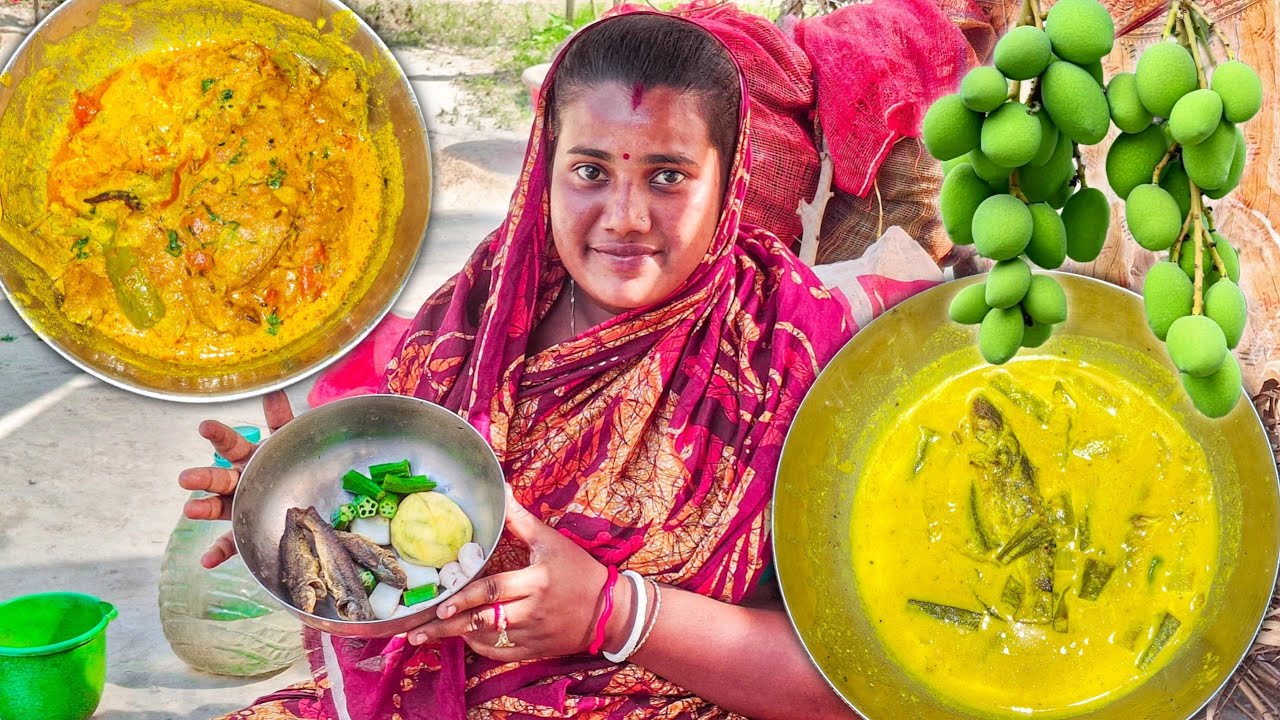 🤤 আজ বউ বানালো রুলি মাছের সরষে ঝাল! নোনা ট্যাংরা কাঁচা আম ঢেঁড়স দিয়ে টক | Bengali Cooking Vlog