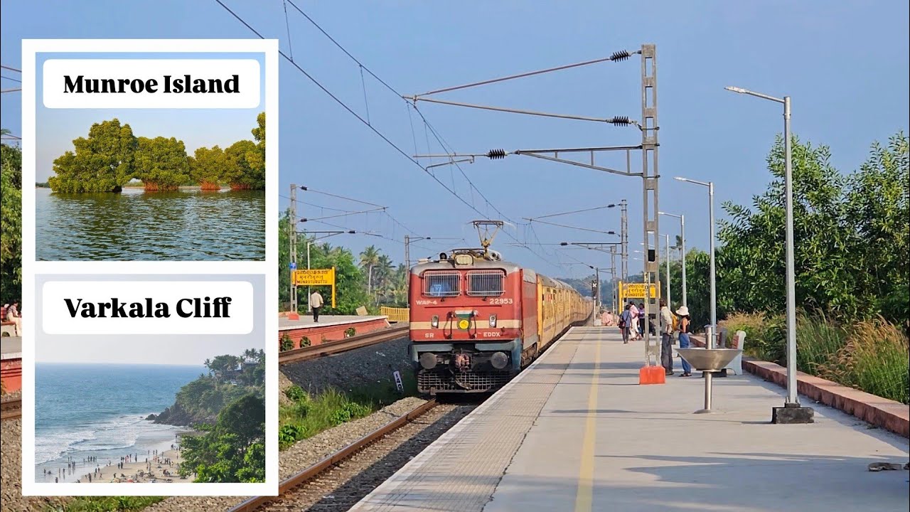 Munroe Island Kayaking and Railfanning | Munroe Thuruth, Sambrani Kodi, Varkala On Rails | Raw Audio