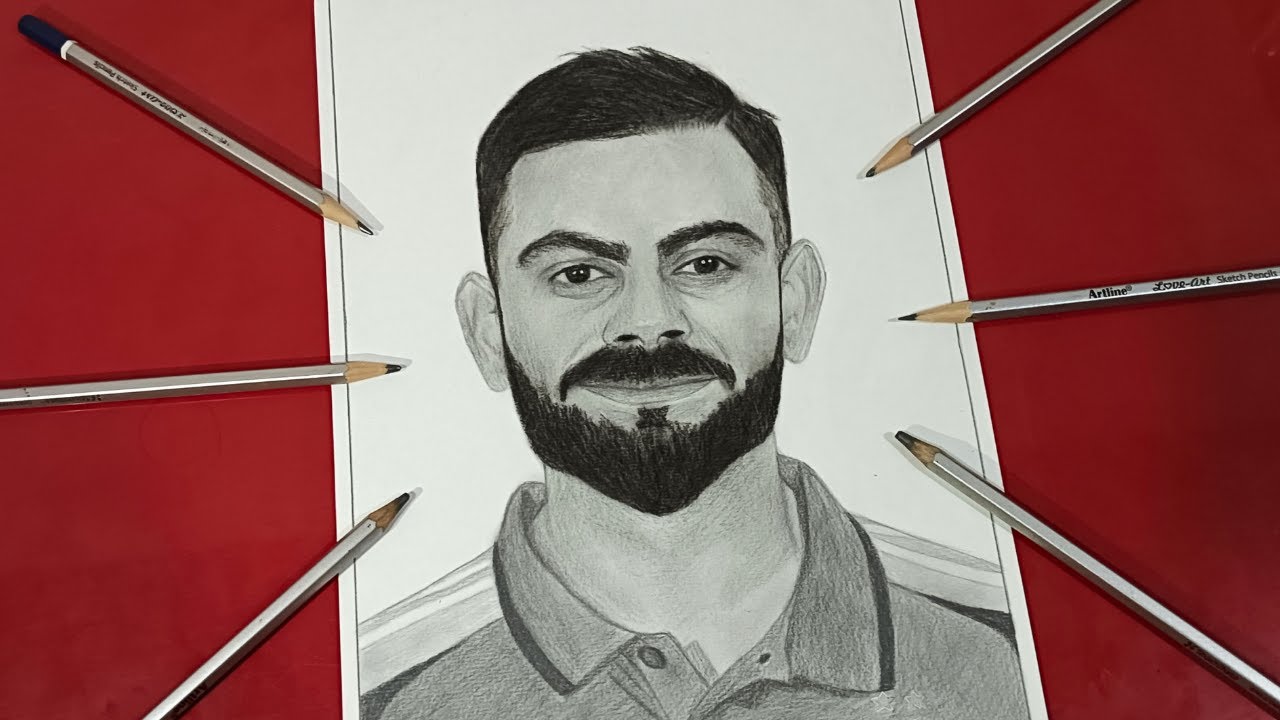 Virat Kohli Drawing | 5/30 Drawings | Timelapse Video