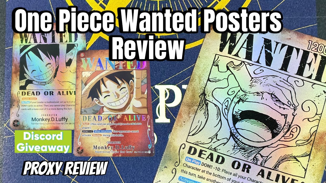 Обзор плакатов с розыском из игры One Piece Card Game | Proxy Reviews