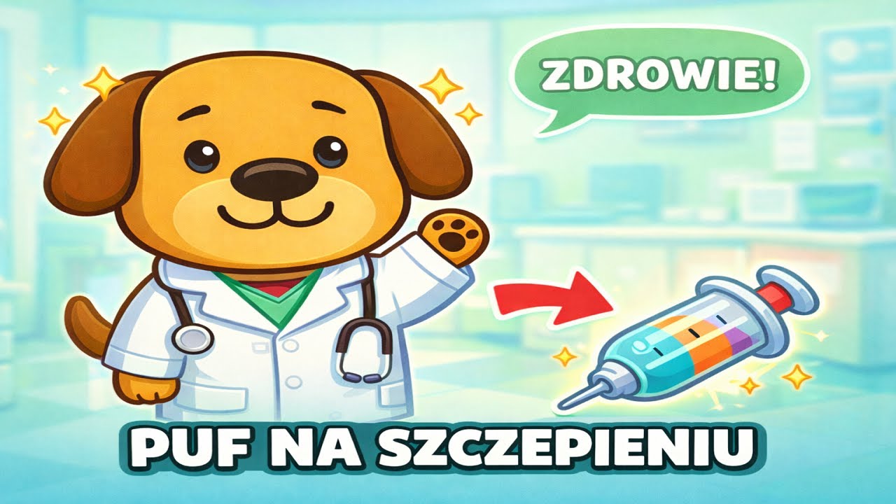 Piesek PUF idzie na szczepienie | Piosenka edukacyjna dla dzieci #piesekpuf