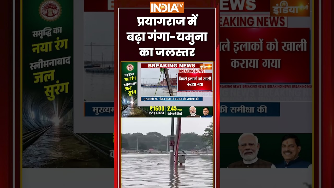 Prayagraj Flood Alert | प्रयागराज में बढ़ा गंगा-यमुना का जलस्तर | #prayagraj #floodalert #ytshorts