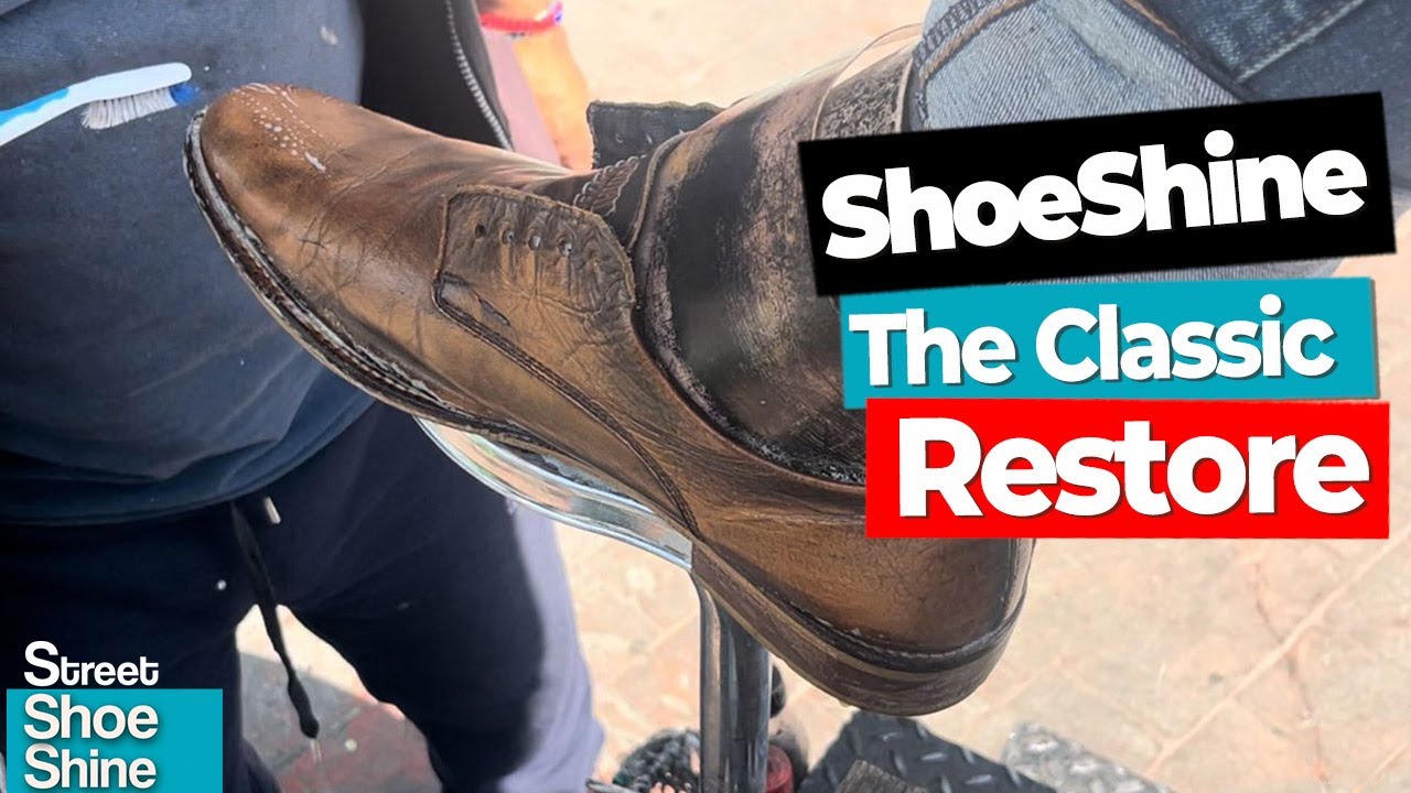 Чистка обуви CLASSIC 😌😌 Удивительная и идеальная РАБОТА в Мексике #shoeshine #ASMR