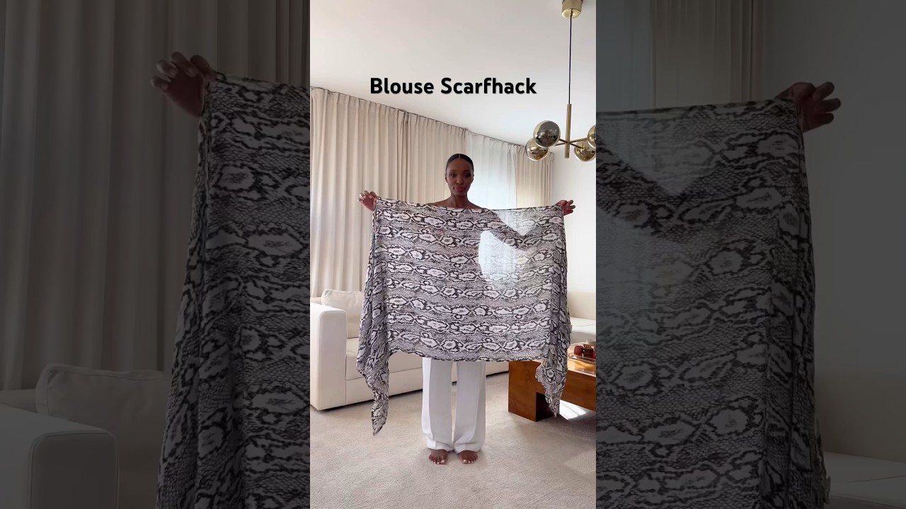BLOUSE SCARFHACK, scarf size 230x70cm 