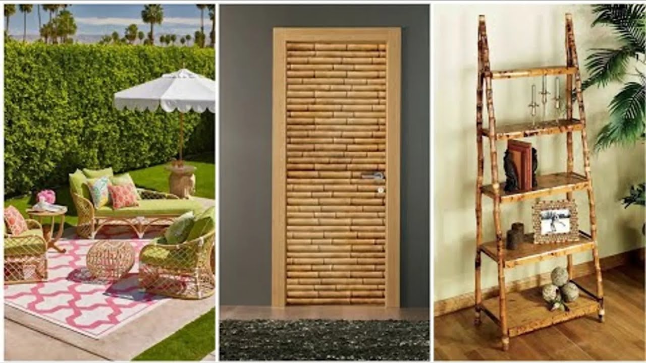 Деревенское и устойчивое украшение: 23 прекрасные идеи мебели и бамбуковых предметов