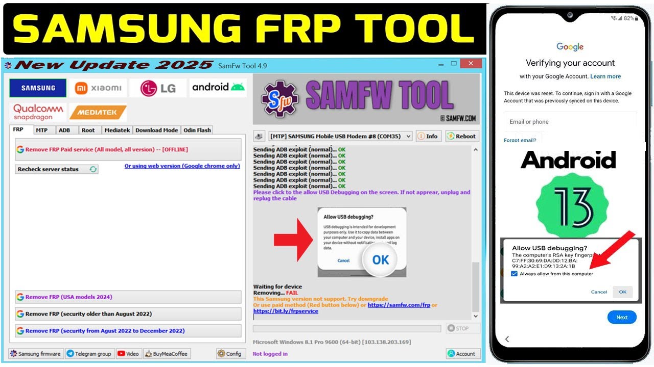 Samsung New FRP Tool | One-Click FRP Bypass 2026 ( Samfw 4.9 )