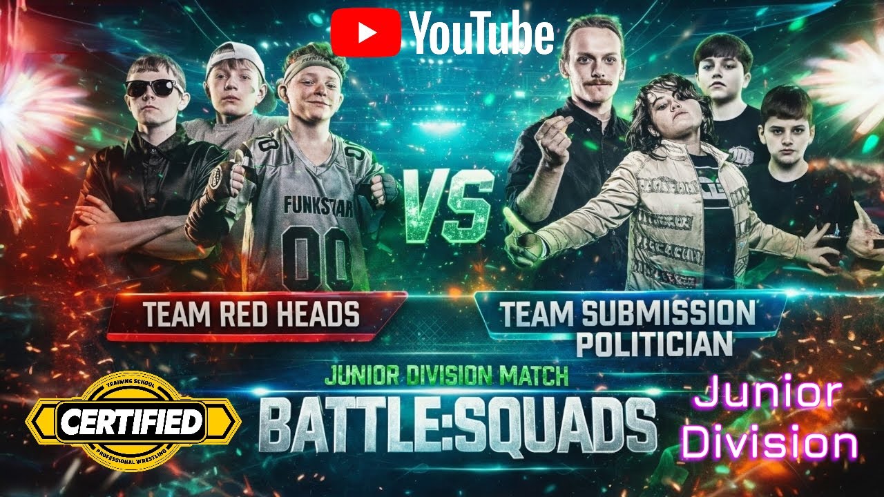 JUNIOR DIVISION FULL MATCH : TEAM RED HEADS VS TEAM SUBMISSION POLITICIAN #WRESTLING #SHOWCASE