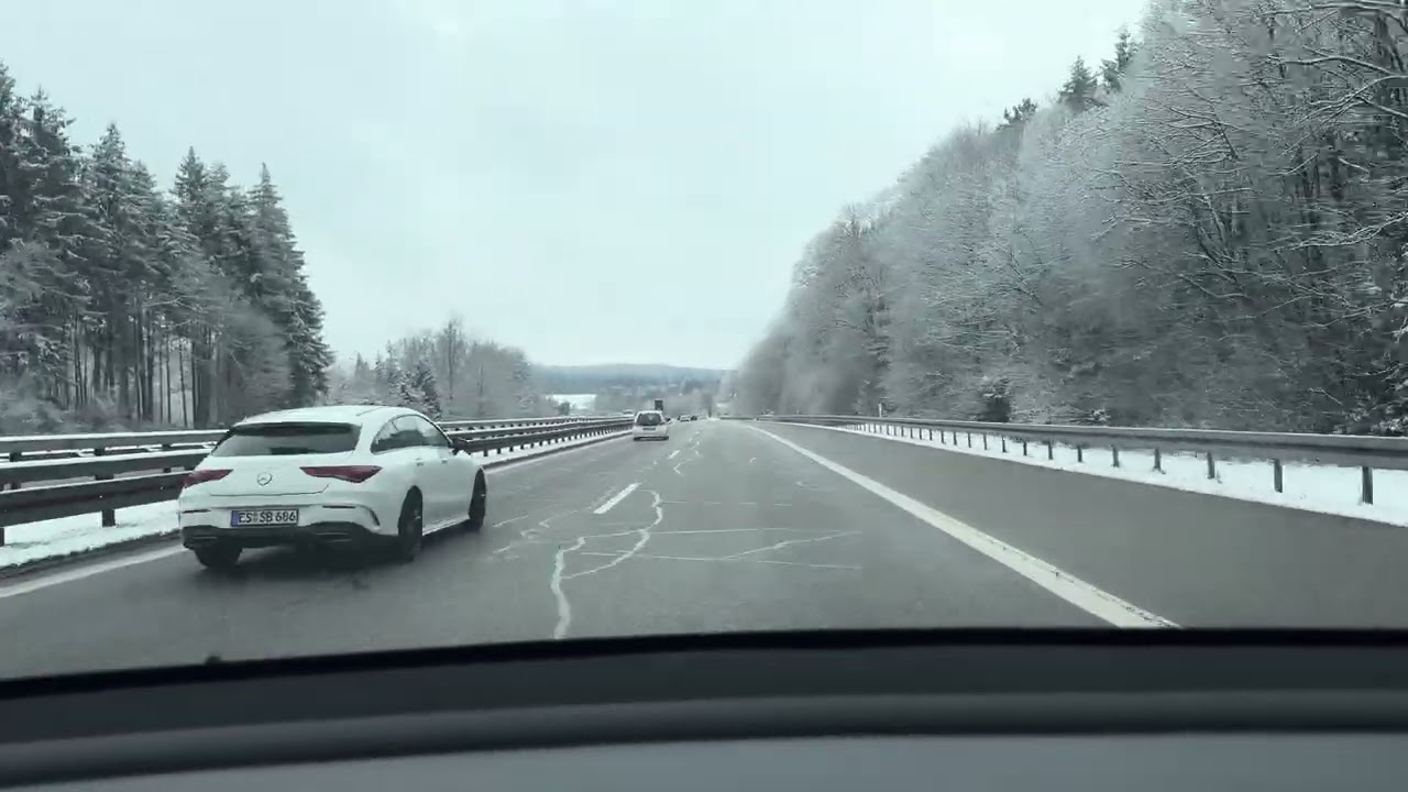 BEAUTIFUL German Highway in Winter 