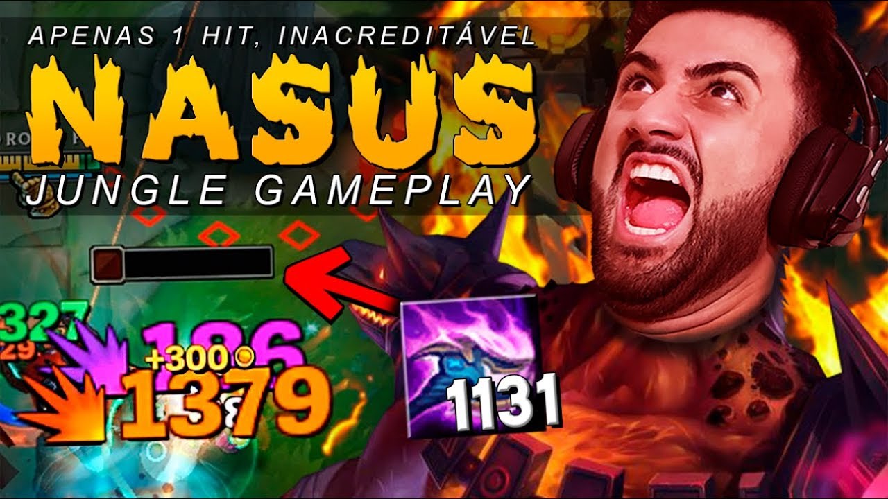 INACREDITÁVEL! PEGUEI 1131 STACKS E FIZ A BUILD QUE DÁ 1 HIT! *NASUS JUNGLE GAMEPLAY* - RodiL