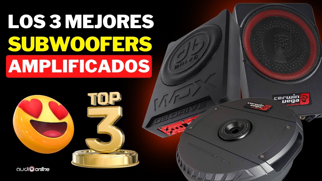 Top 3:  Los mejores subwoofers amplificados para tu carro 🔊💪