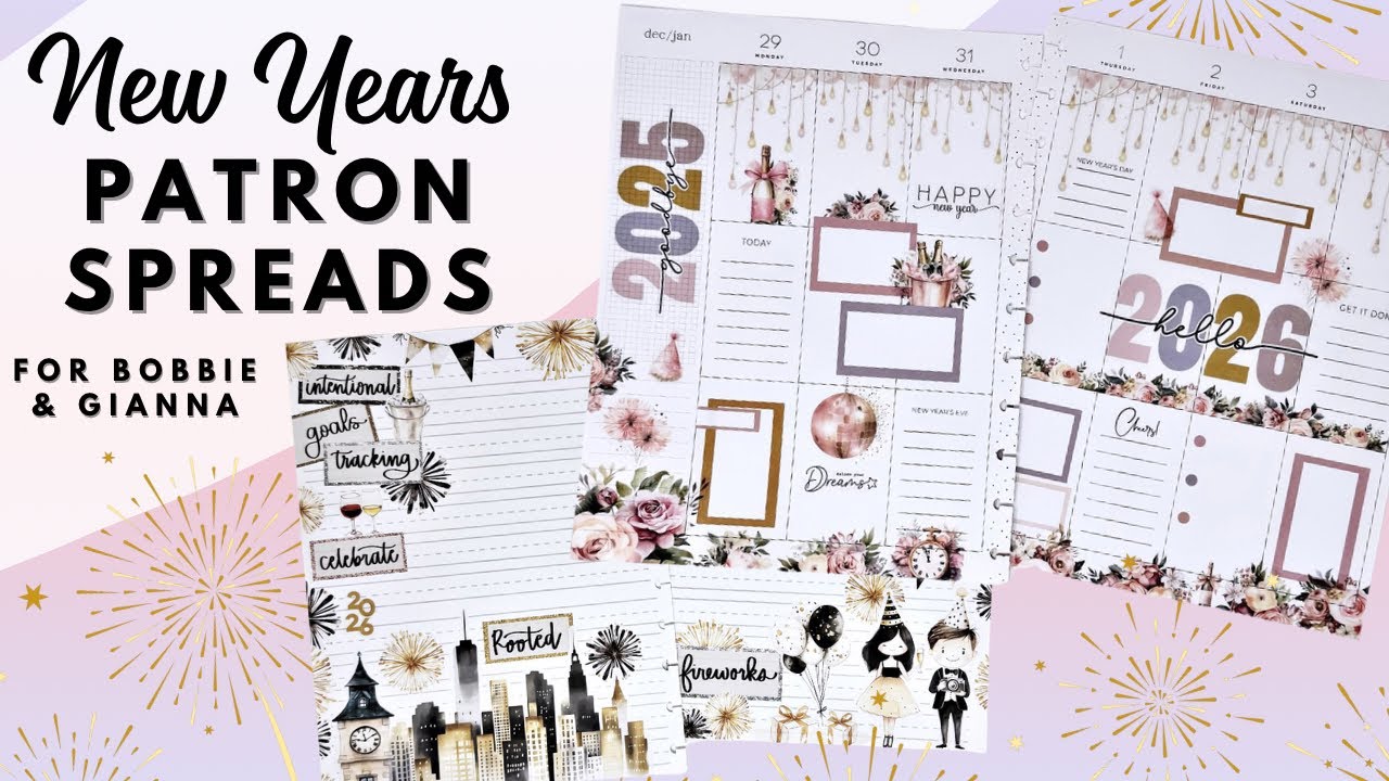 PLAN WITH ME | PATRON SPREADS FOR BOBBIE & GIANNA | THE HAPPY PLANNER