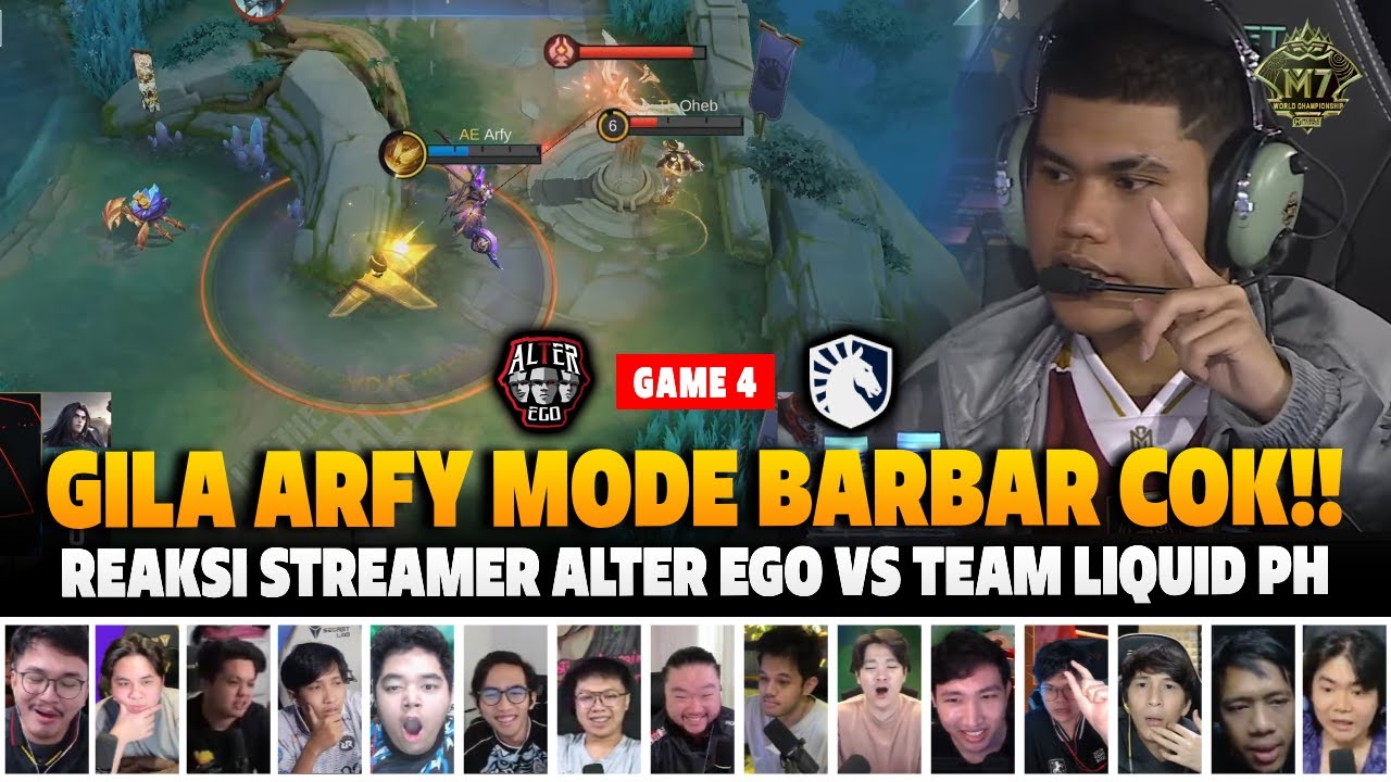 GILA FREYA ARFY MODE BARBAR COK❗REAKSI STREAMER M7 LOWER BRACKET AE VS TLPH | GAME 4