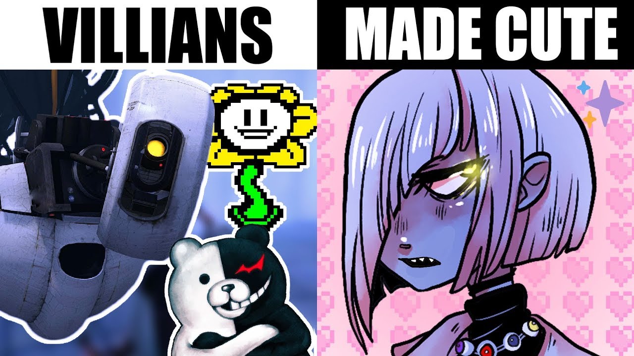 DRAWING GAME VILLAINS AS CUTE GIRLS + GUYS [Portal, Undertale, Danganronpa + Minecraft]
