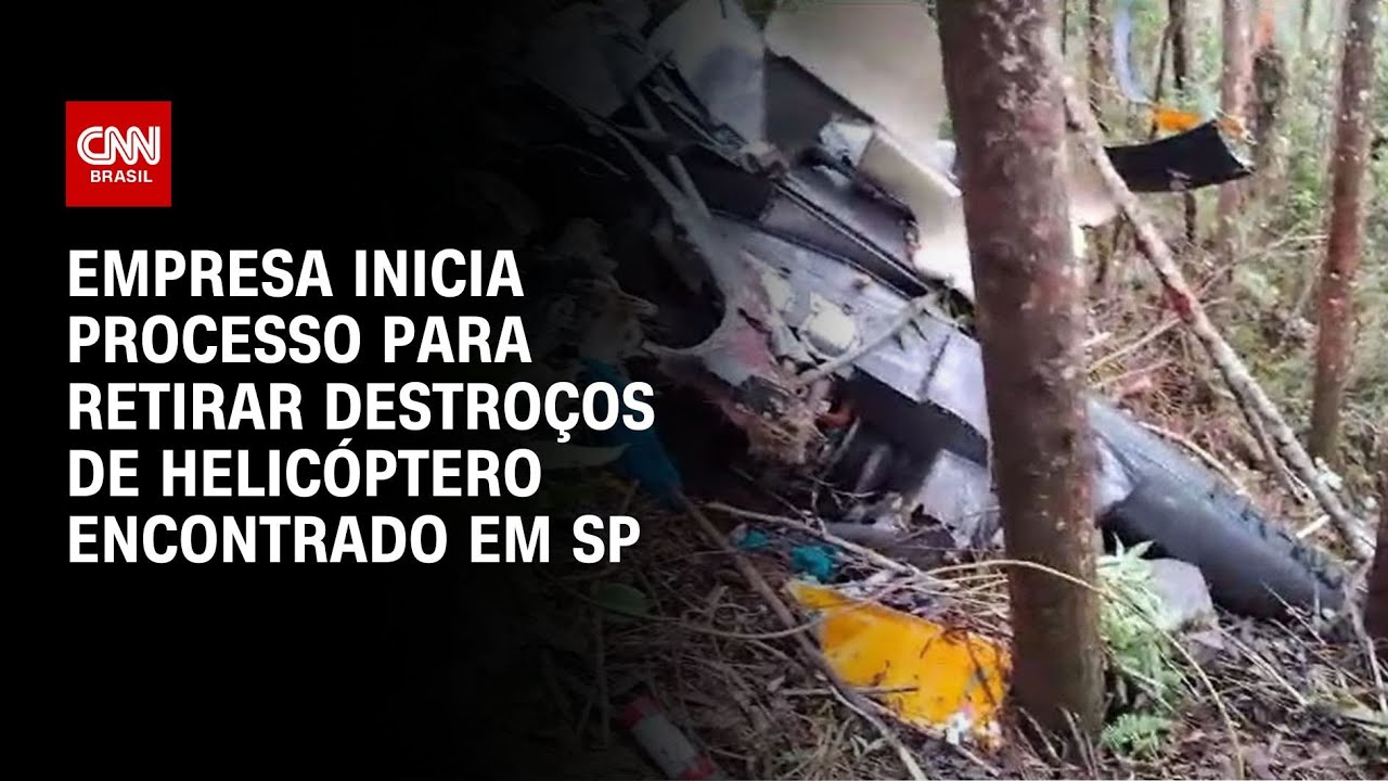 Empresa inicia processo para retirar destroços de helicóptero encontrado em SP | LIVE CNN