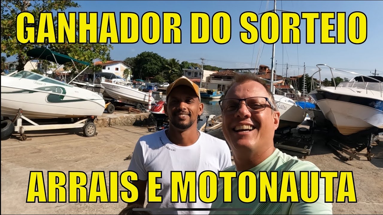 Aula prática de arrais e motonauta do ganhador do sorteio