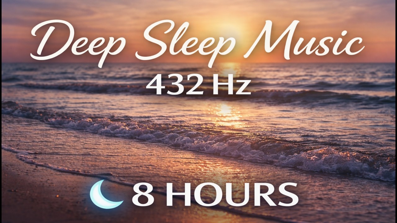 8 Hour Deep Sleep Music 🌙 432 Hz | Piano, Drones & Ocean Waves for Restful Sleep