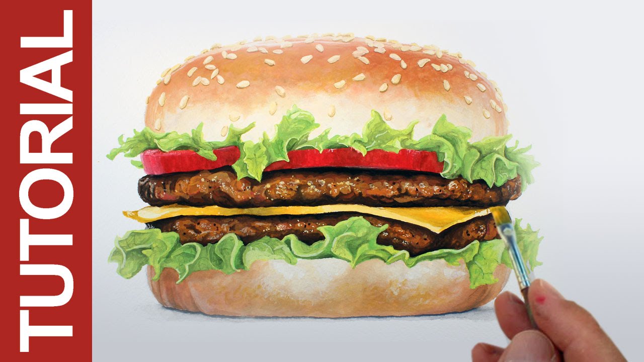 How to Paint a Realistic Hamburger
