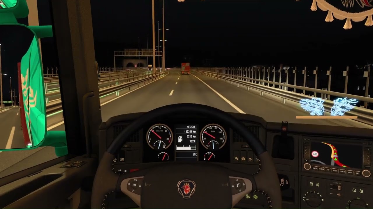 Scania Ampelakias V8 Sound Night Drive Ets2