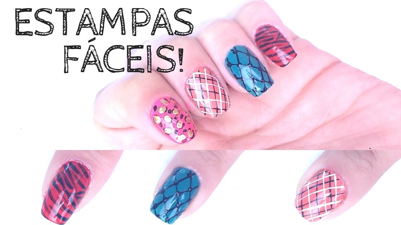 Estampas muito fáceis|Passo a passo| AULA 11 (MANICURE INICIANTE)