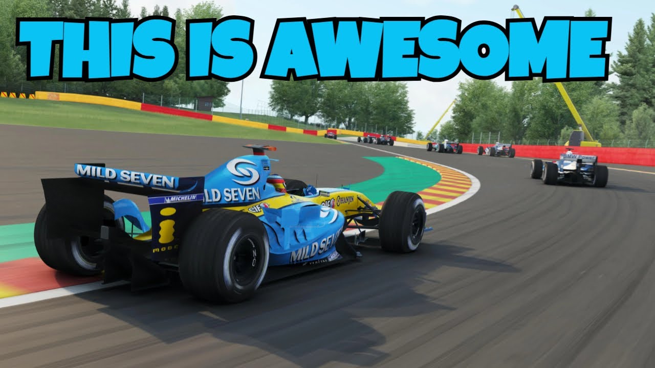 I did a League Race in V10 Powered F1 Cars from 2005