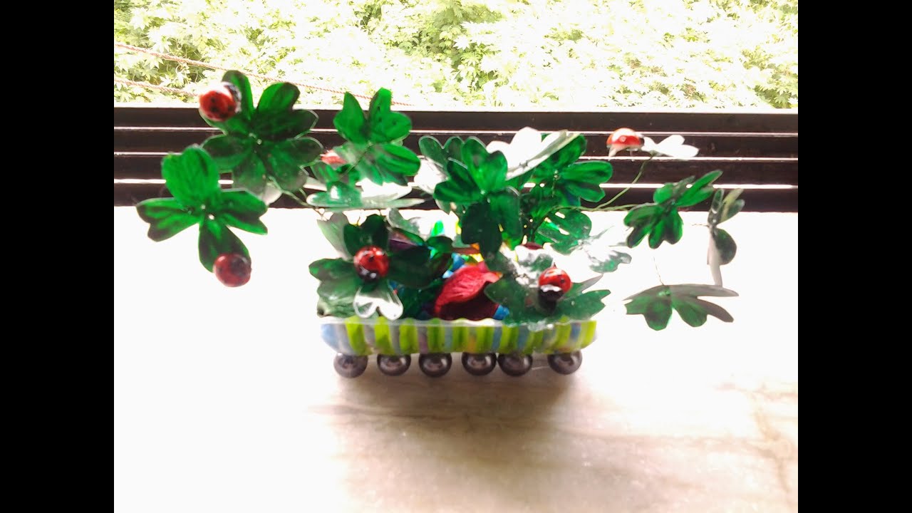 Best Out Of Waste Plastic transformed to Lucky Charm Show Piece  2
