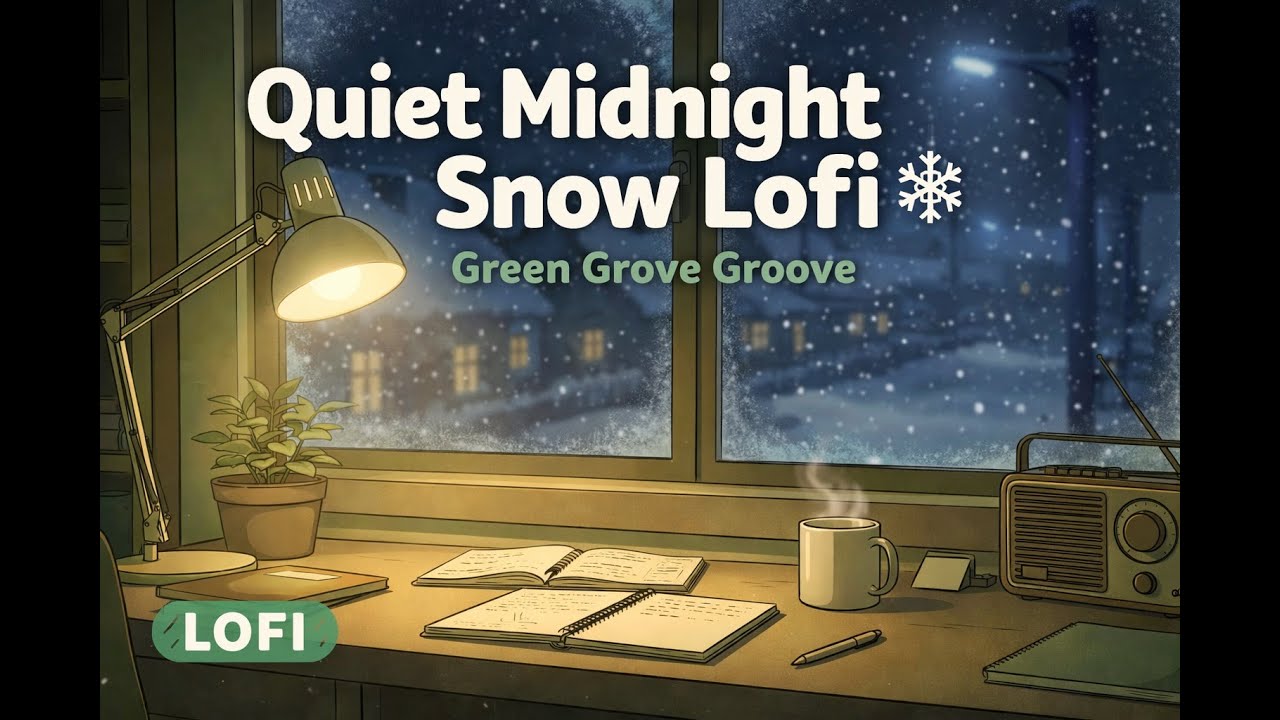 Quiet Midnight Snow Lofi ❄️ Chill Beats for Late Night Focus & Calm