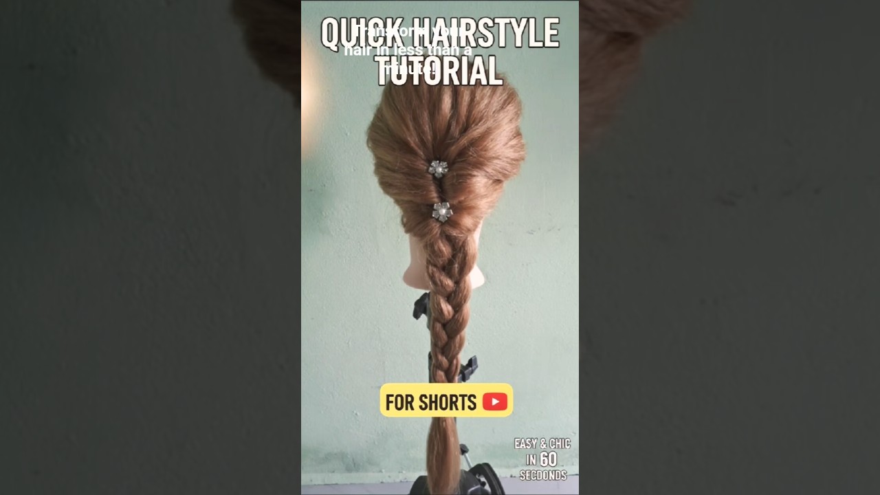30-Second Hairstyle Magic! ✨ Easy DIY Braid Updo 