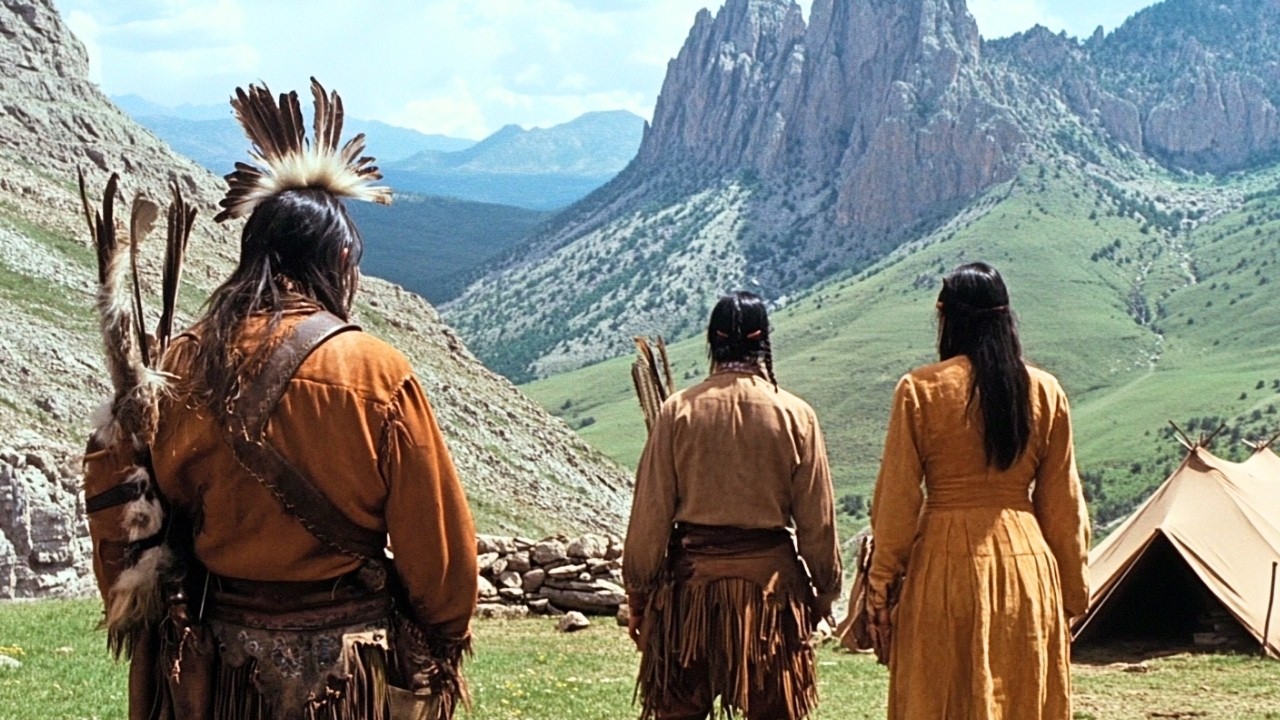 Having set out in search of their father, they fall into captivity of the Indians | Old western film