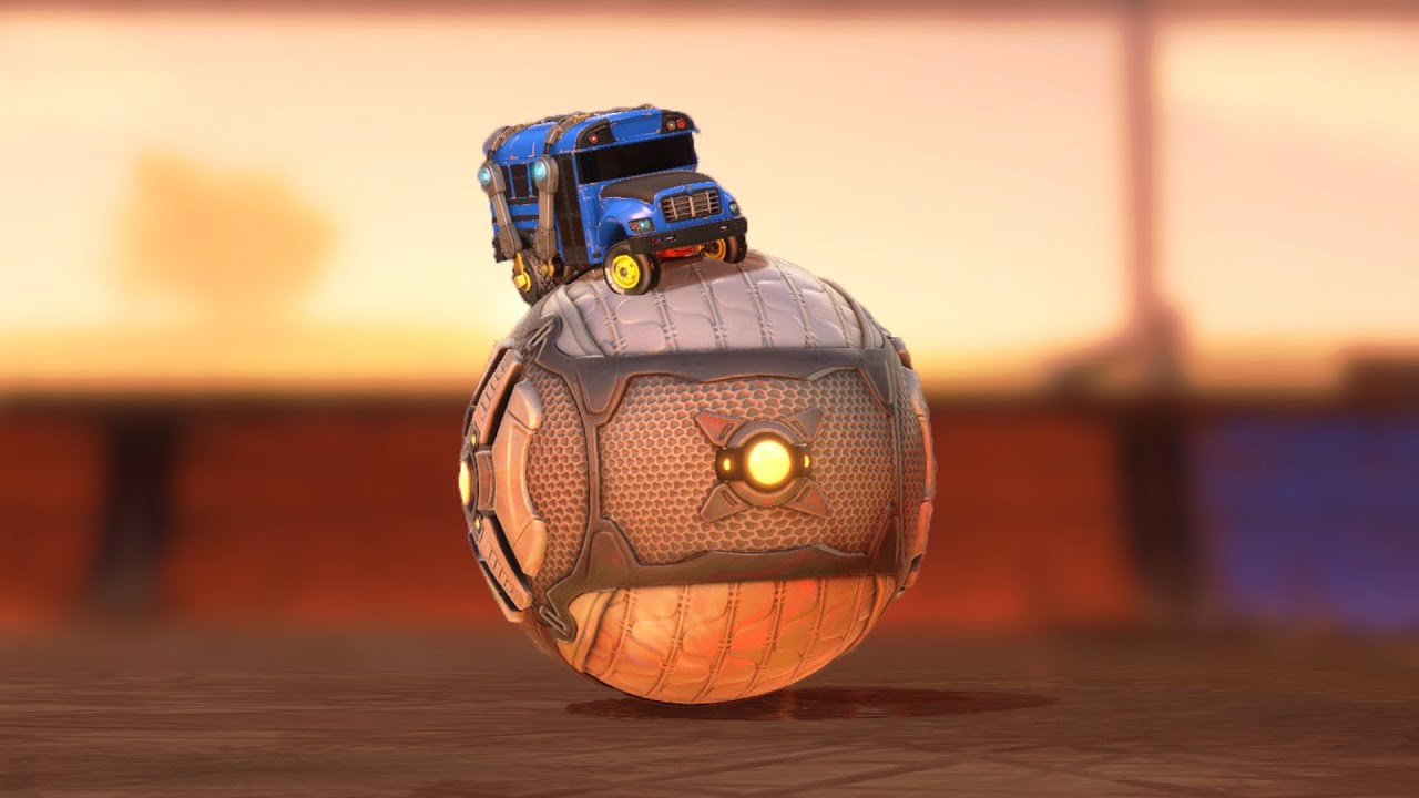 scoring crazy goals with the fortnite battle bus...