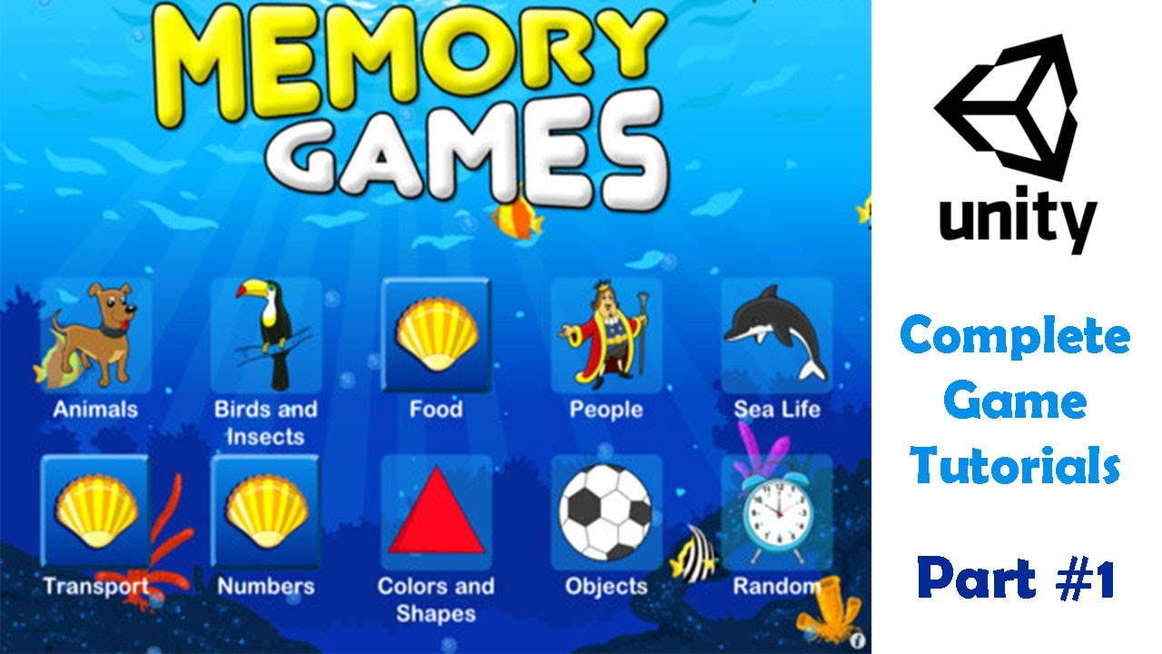 Memory Game Unity Part #1 | Brain Game - Picture Match | Unity Game Tutorial