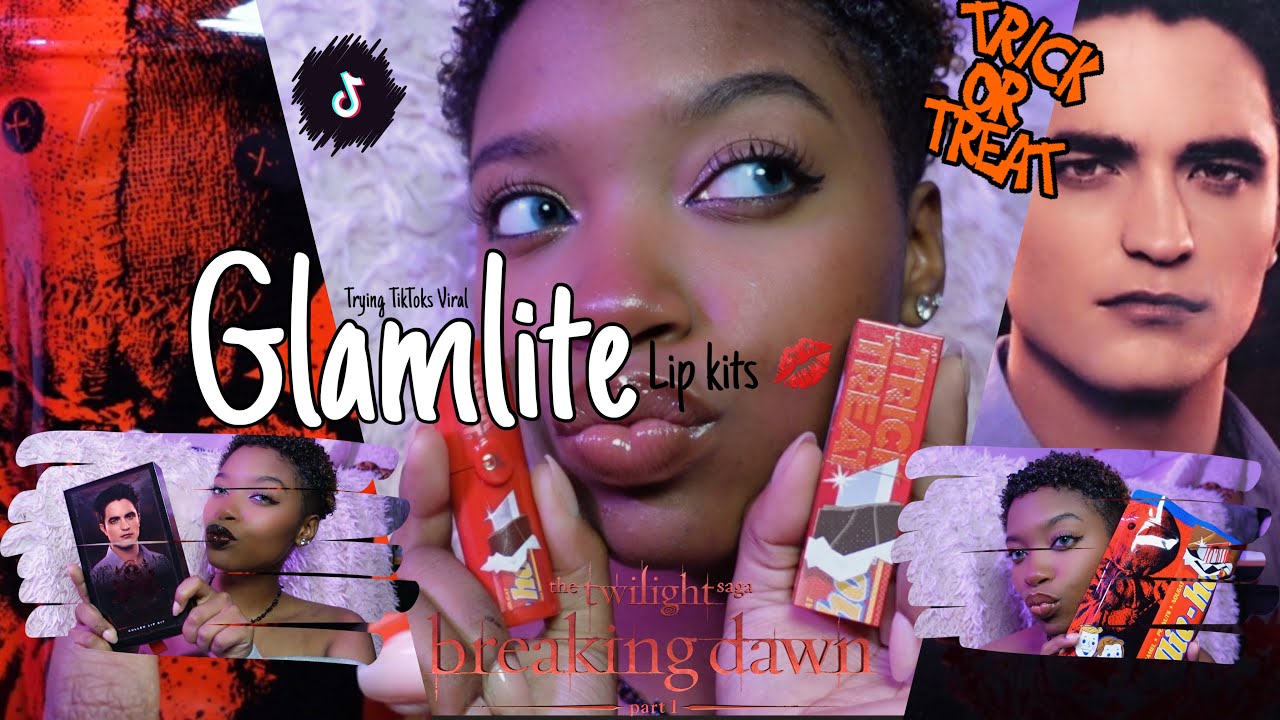 Glamlite Lip Kip Try on Haul | Reviewing TikTok viral lip kits, The Twilight Saga and Trick 'r Treat