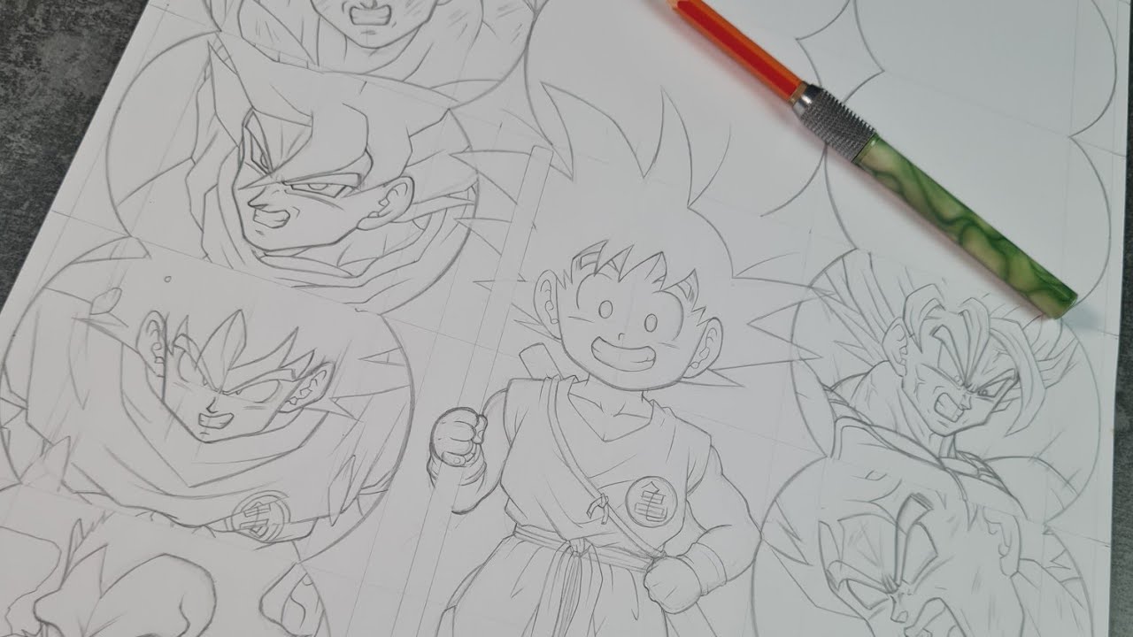 Drawing the Evolution of Goku in Real Time - Part 1