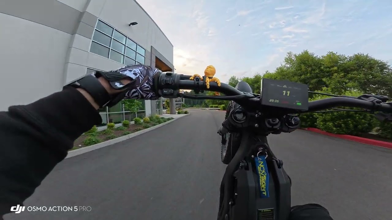 Exploring a warehouse on the E ride pro