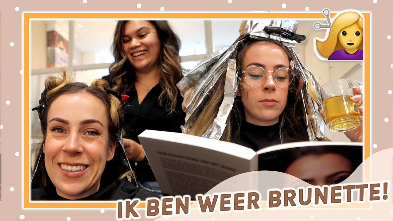 Naar de kapper: van semi-blondine naar brunette 💇🏻‍♀️ & Disney filmavondje || Vlog 409