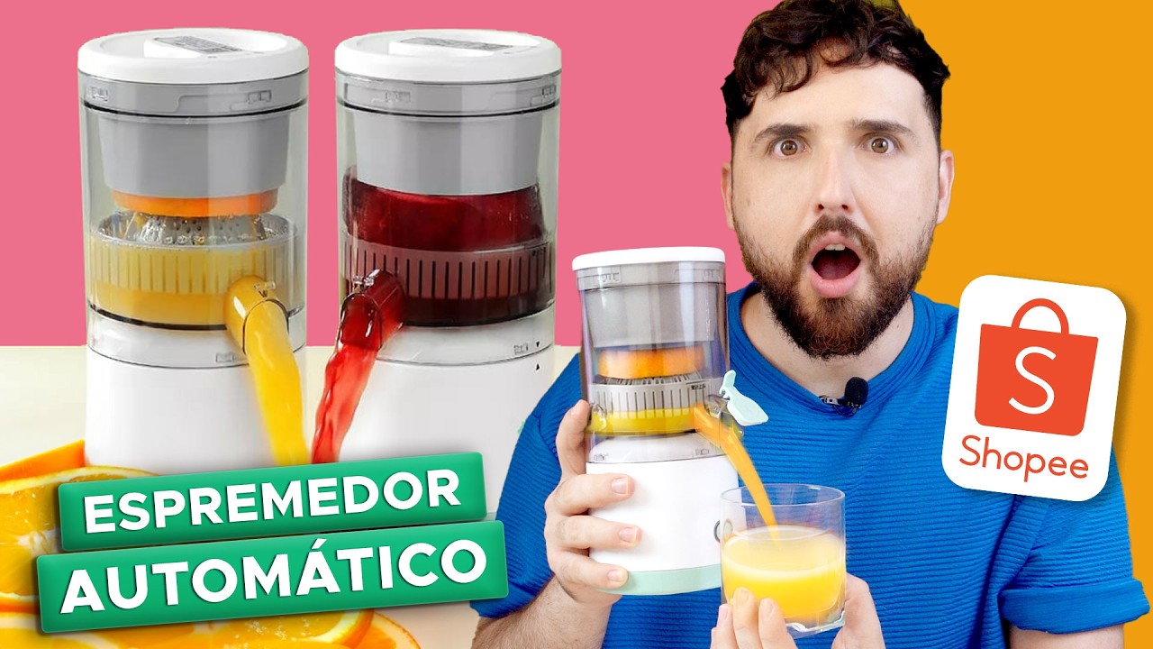 😱 COMPRAS DA SHOPEE PARA COZINHA | Testei Espremedor de Frutas Automático | Achadinho ou Sumidinho?