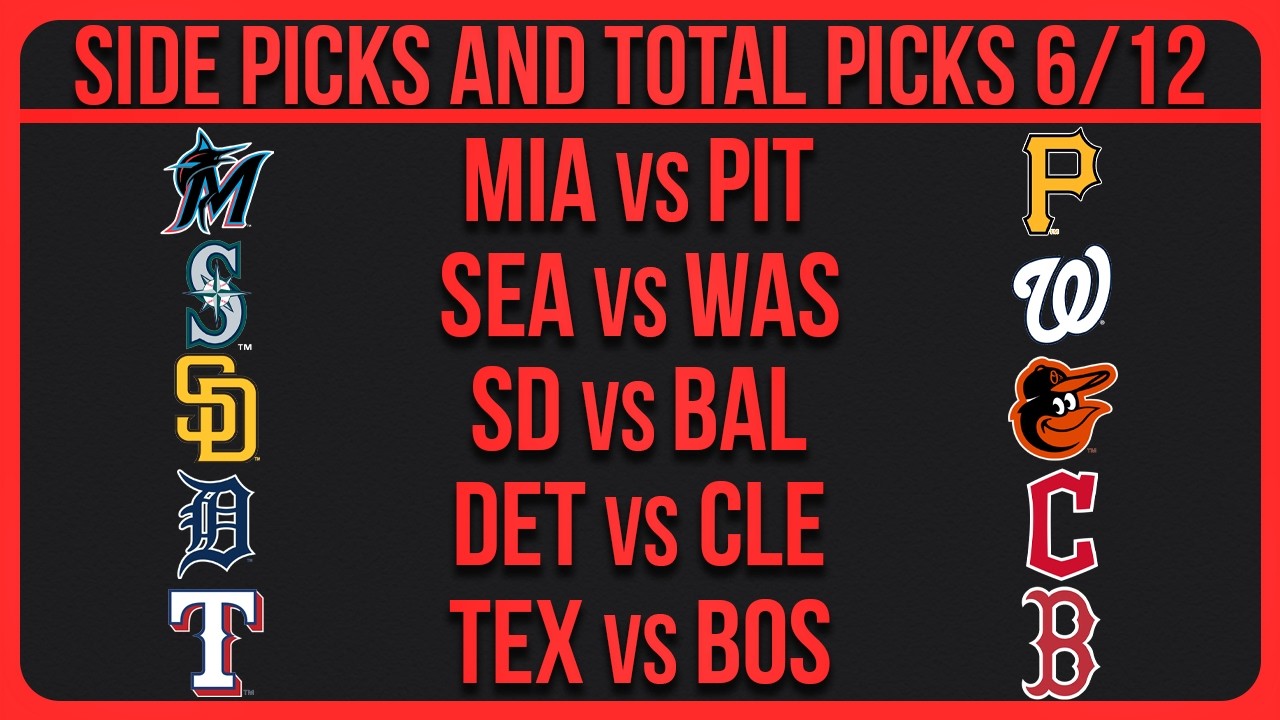 MLB Picks Today | Best Bets & Predictions Friday 6/12/26