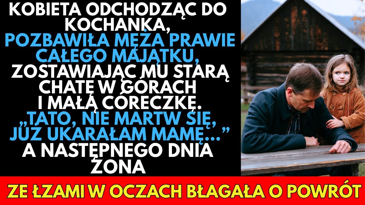 -Tato, nie martw się, już ukarałam mamę… Żona, odchodząc do kochanka, pozbawiła męża wszystkiego…