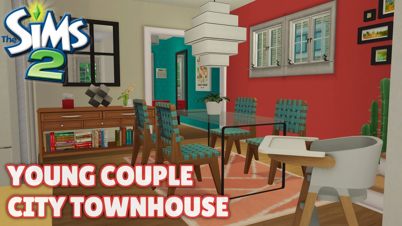 🏙️ City Townhouse Family Home 👩🏽‍👩🏽‍👧🏽 || Sims 2 Speed Build || Decorate With Me