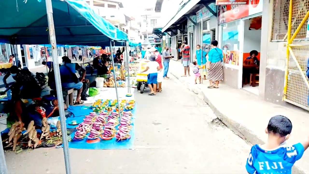 Fiji-sigatoka town and market.