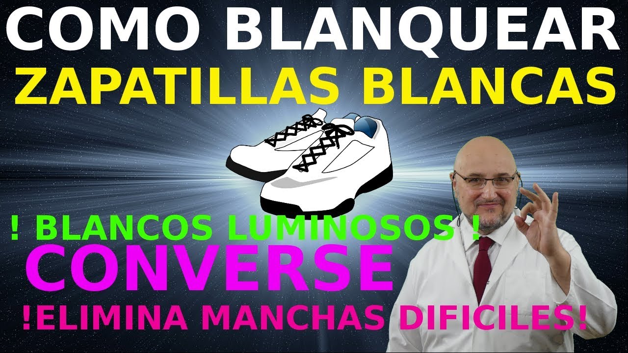 Blanquear zapatillas o tenis blancas sin lejía. Blanco perfecto.