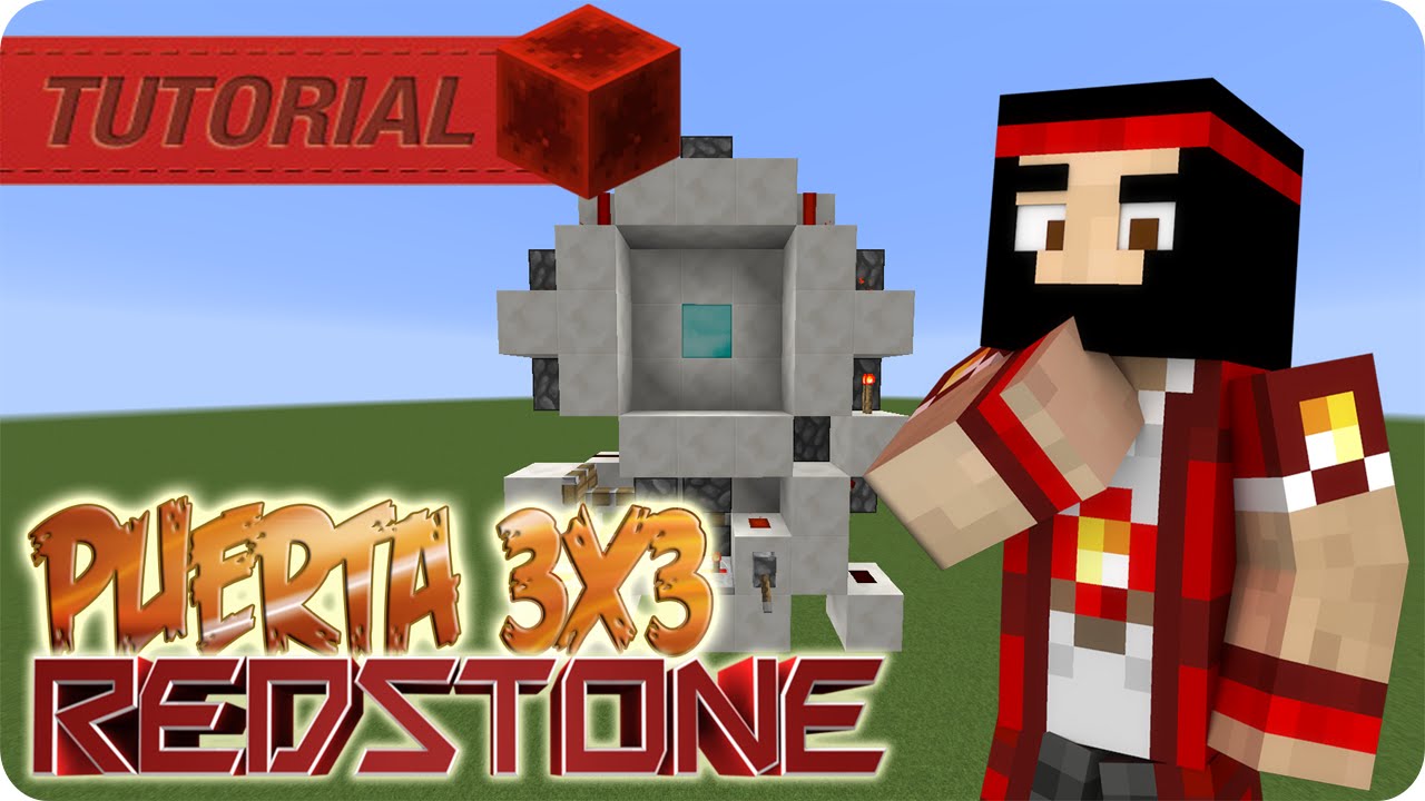 REDSTONE MINECRAFT | PUERTA 3X3 SUPER COMPACTA |