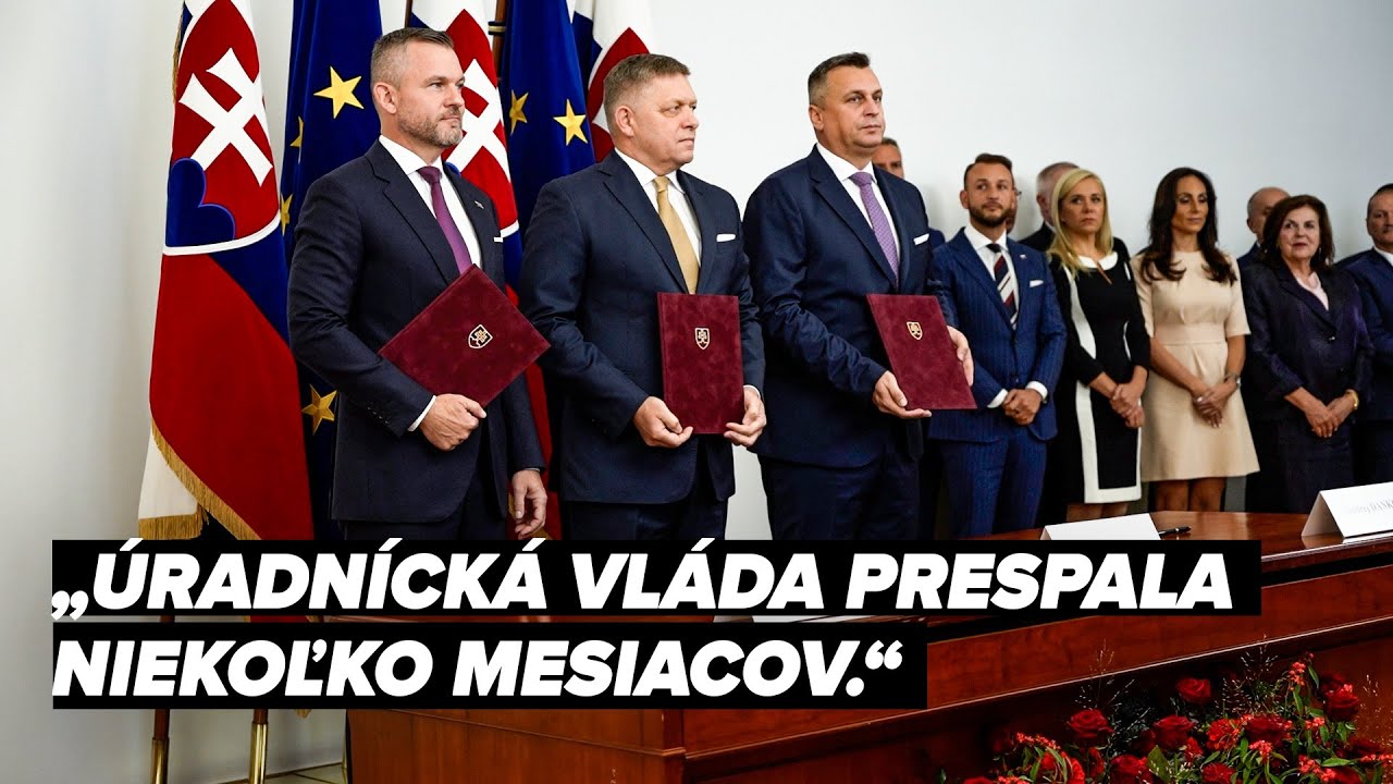 AKTUÁLNE: Fico, Pellegrini a Danko podpísali koaličnú zmluvu. Ministrom obrany bude nominant Smeru