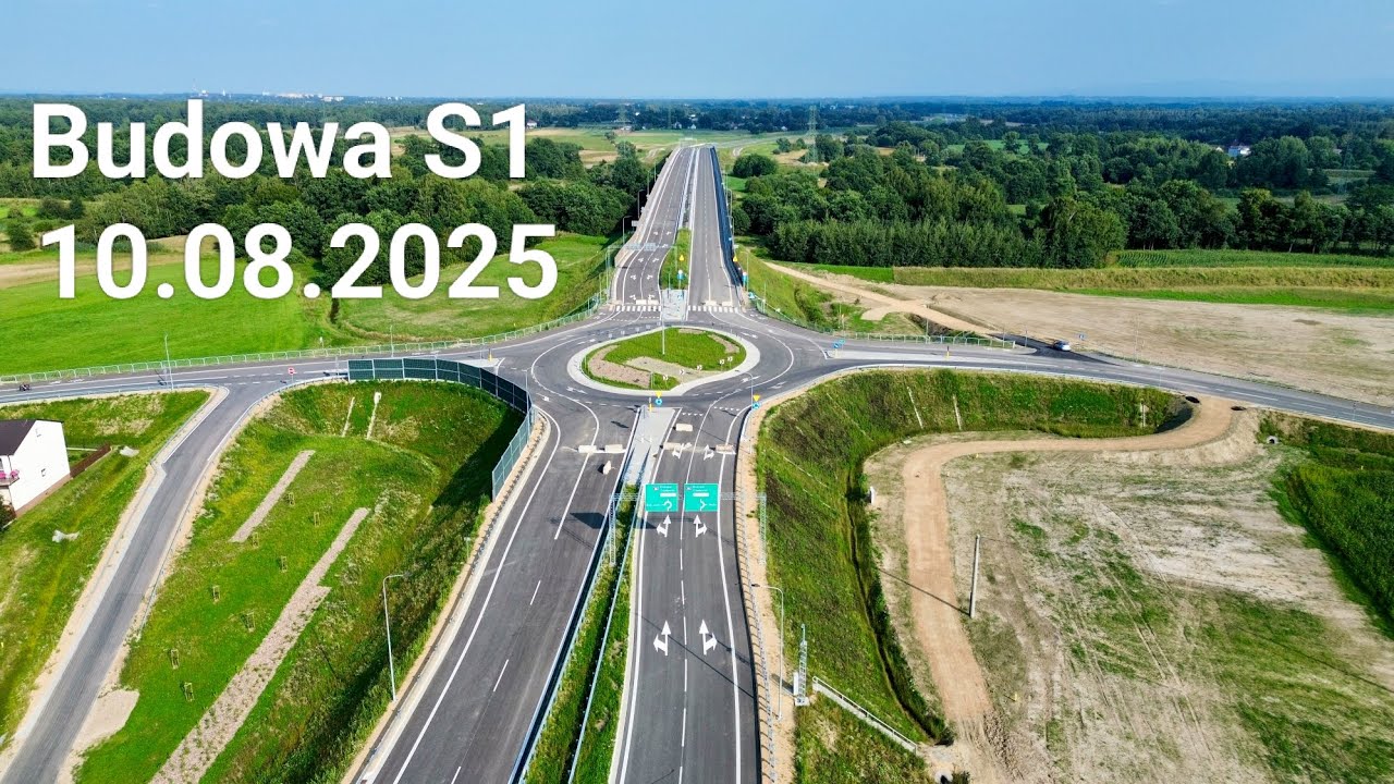 Budowa S1 Bieruń-Mysłowice oraz budowa obwodnicy Oświęcimia i Bierunia | 10.08.2025r. | DJI Mini 3